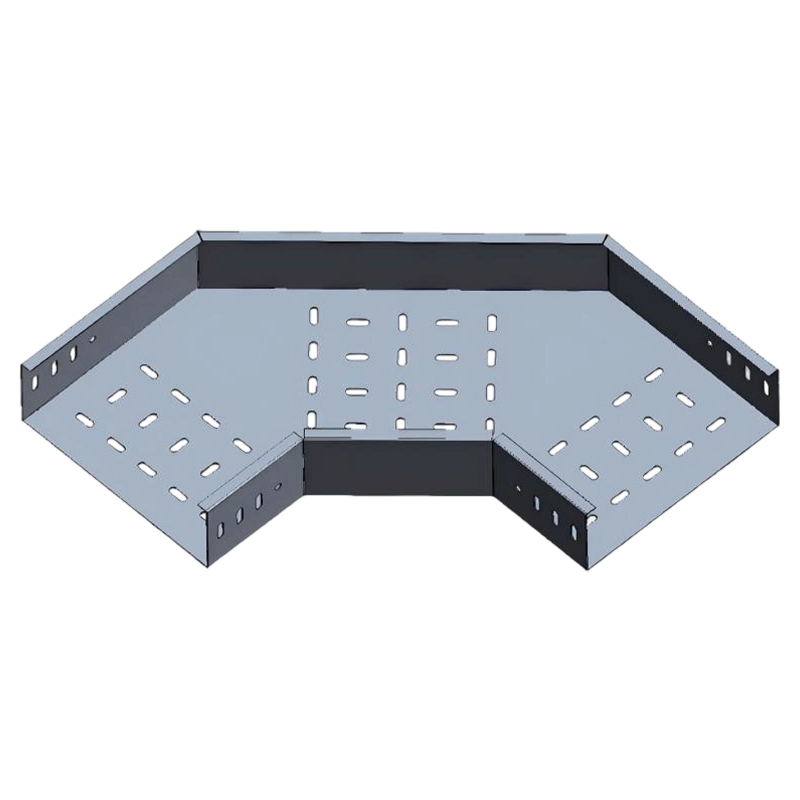 Bandeja de cables perforada horizontal 90° codo
